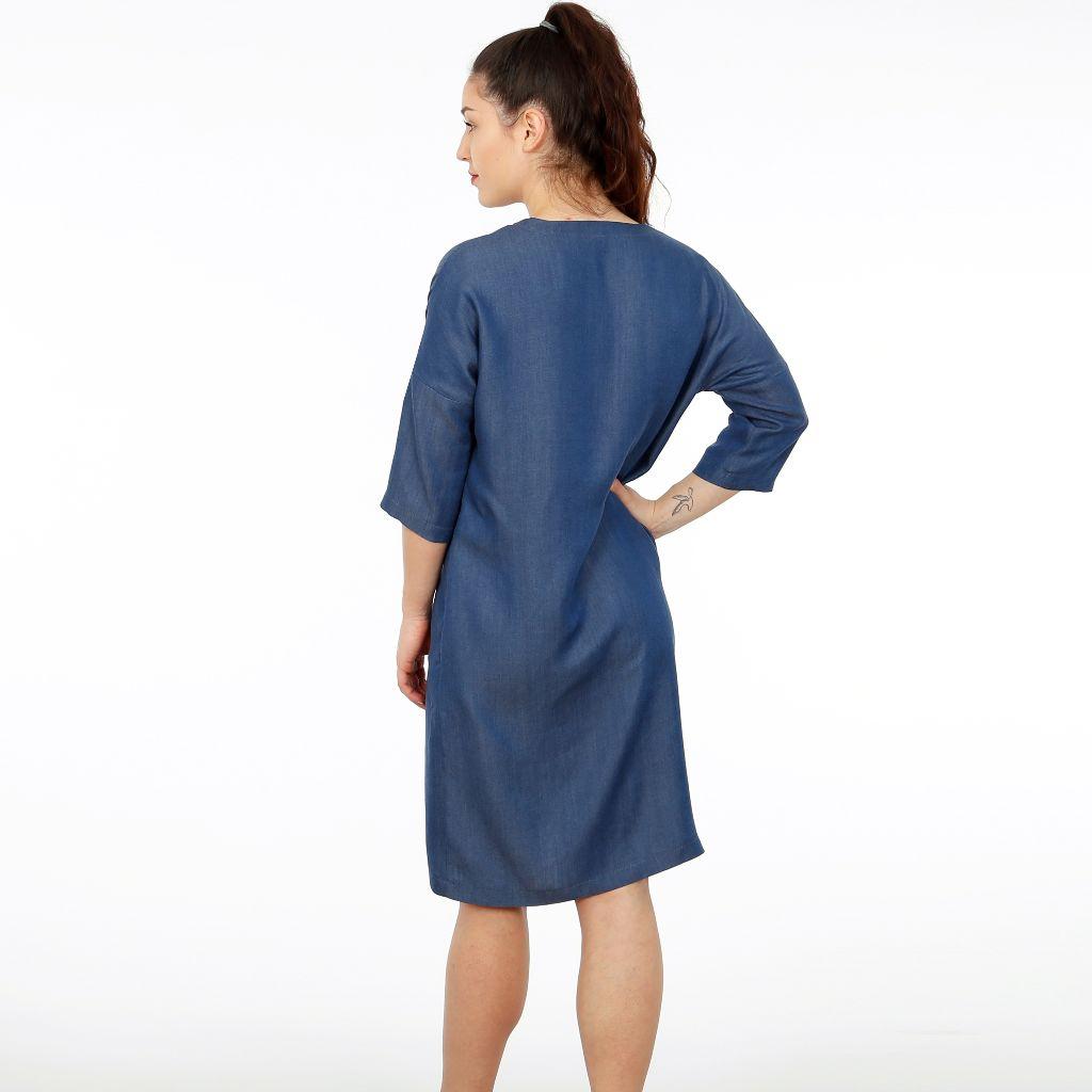 Papierschnittmuster Blusenkleid Frau Edda XS-XXL